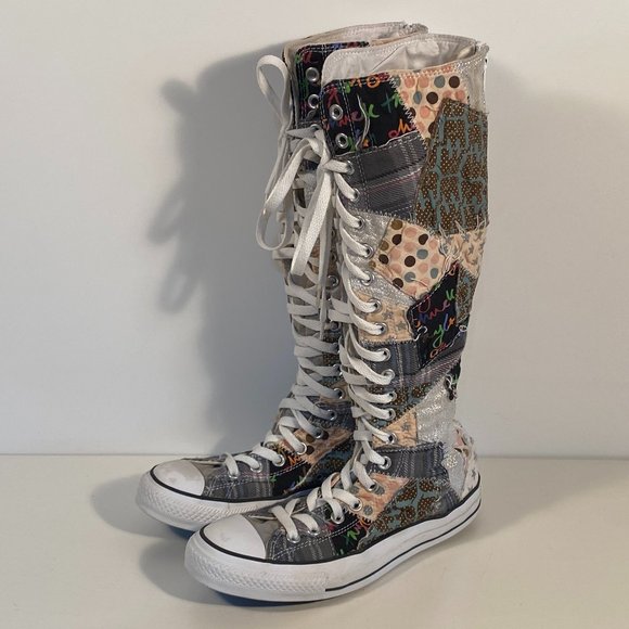 Converse Shoes - Converse Ragland Patchwork 20 Eye Tall Sneakers Women Size 8